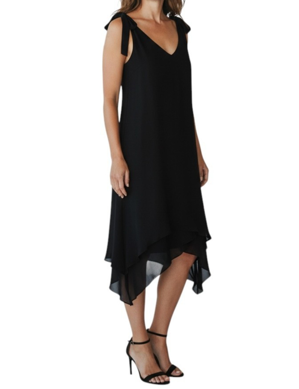 R&K Originals V-Neck Sleeveless Mid Length Dress Size 10